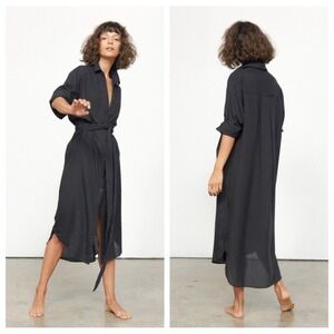 NWT MARA HOFFMAN SYLVIA DRESS BLACK SIZE L$325.00